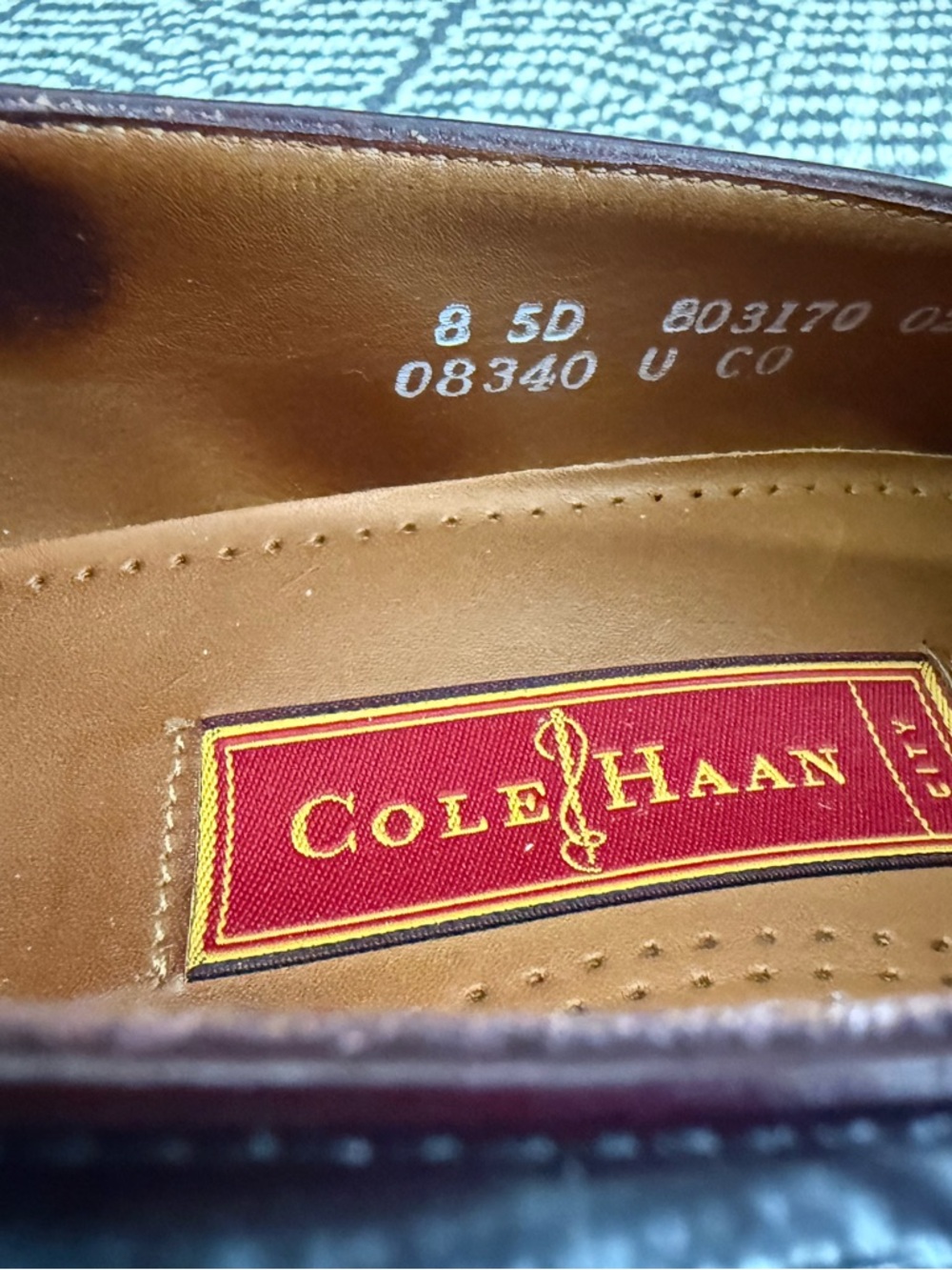 Cole Haan City Vintage Oxblood Oxford Wingtip Tassel Fringe Loafers Size 8 D - Picture 14 of 14